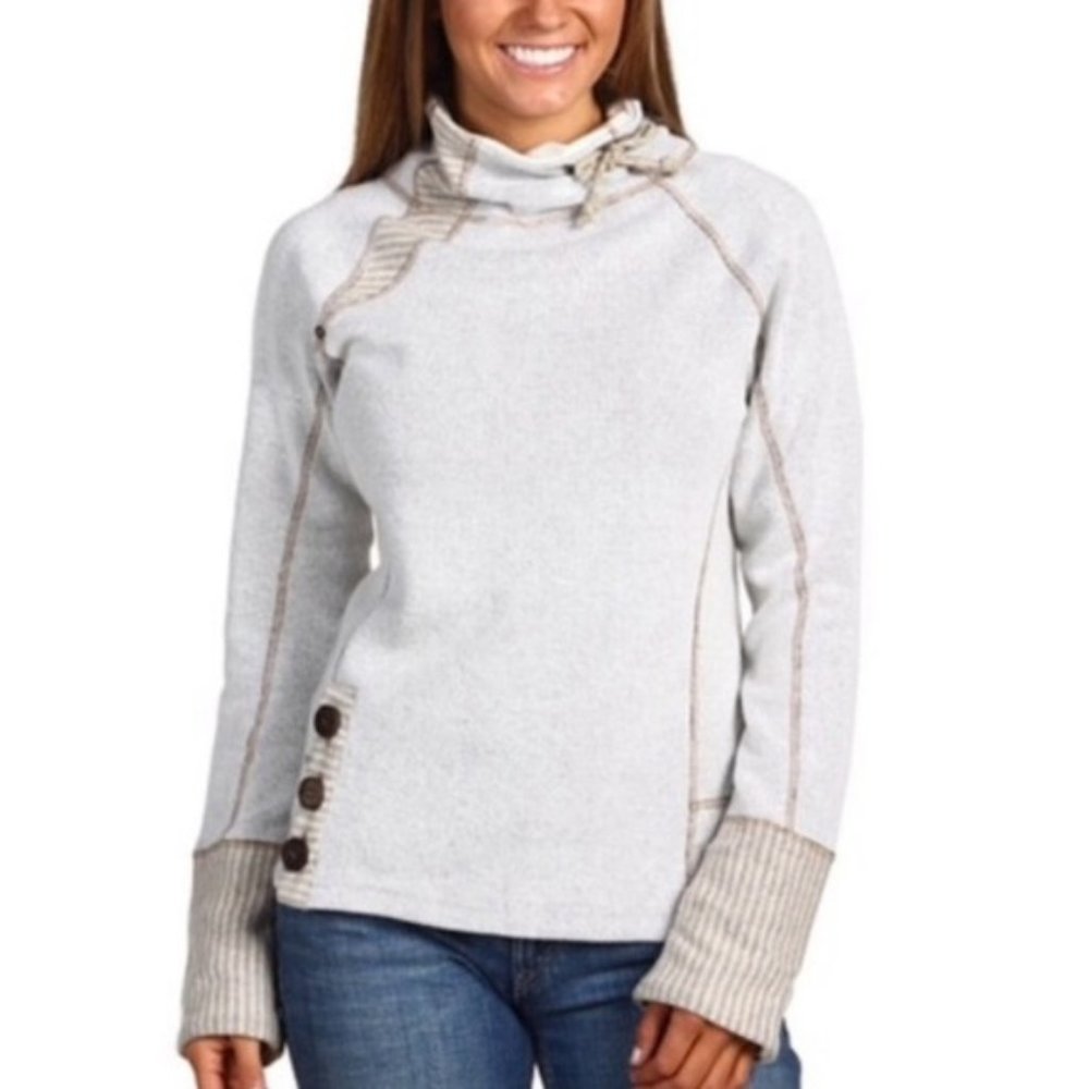 PRANA Lucia Wool-Blend cowl neck sweater - size Large